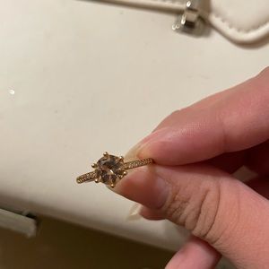 Rose gold princess ring pandora size 5